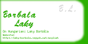 borbala laky business card